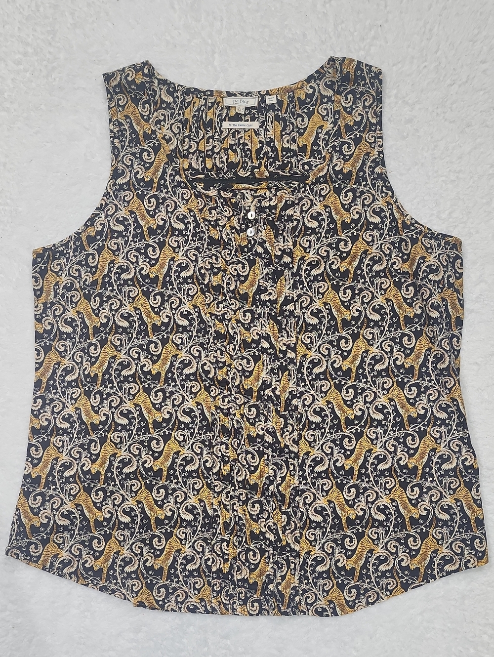 Fat Face Sleeveless The Cassie Tiger Vine Cami